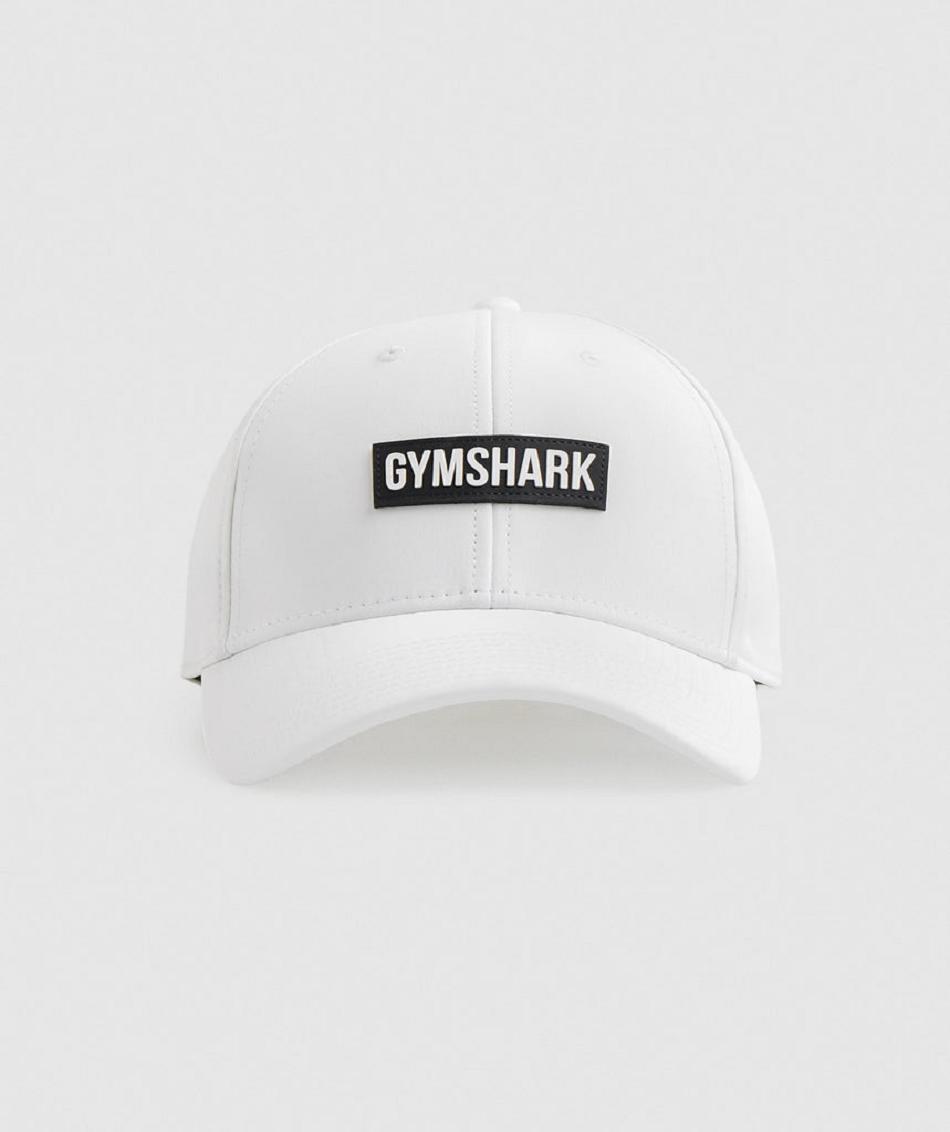 Czapki Damskie Gymshark Snapback Białe | PL 2112KOR